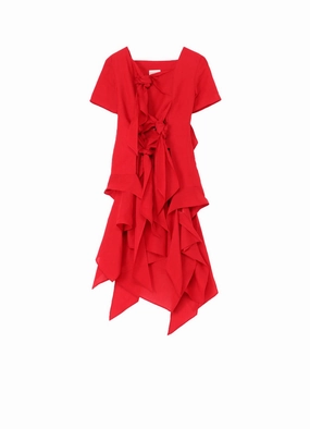 CLEAR LAWN RIBBON DRESS B Minimalist Fit