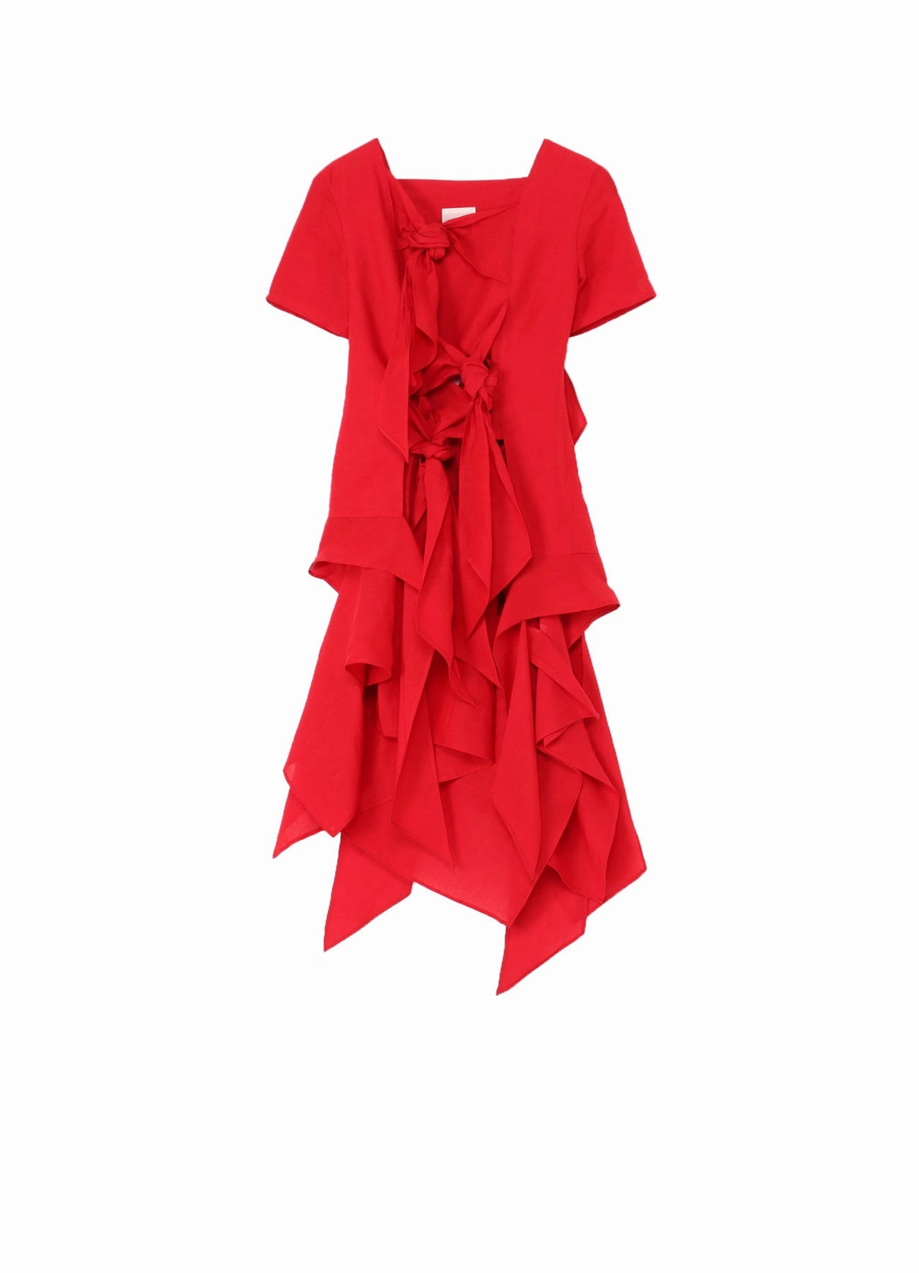 CLEAR LAWN RIBBON DRESS B Minimalist Fit