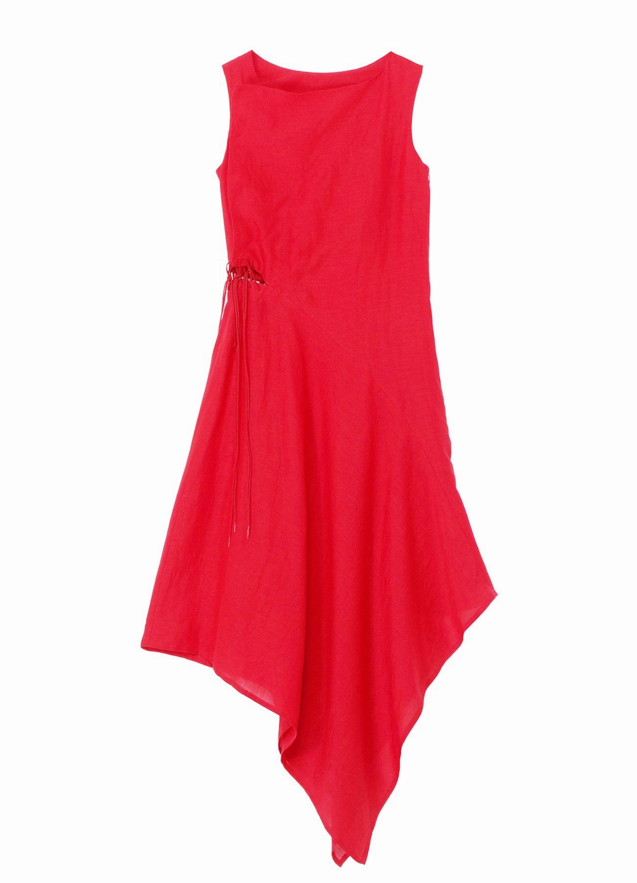 Easy Style Feminine Design CLEAR LAWN WAIST LAVE-UP DRESS