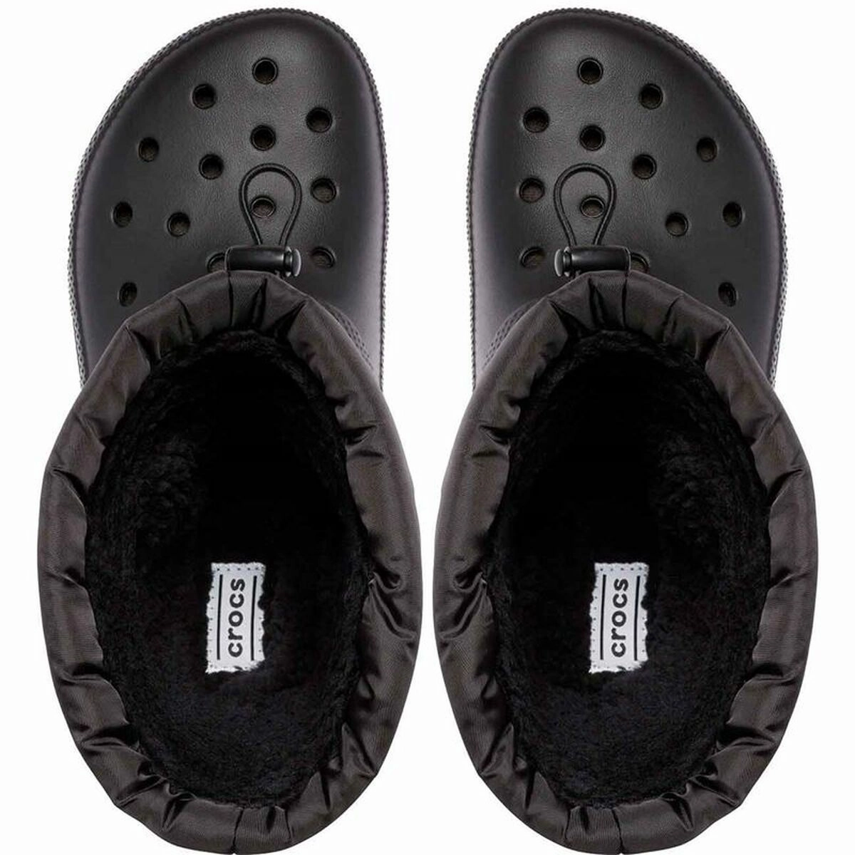 Clogs Crocs Classic Neo Puff Black Fashionable Slides Stretch Fabric