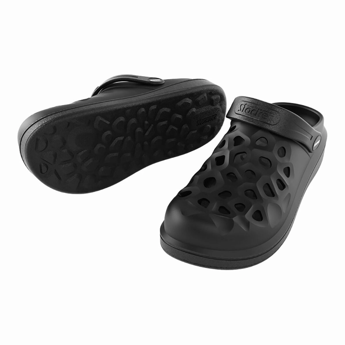 Effortless Slip Fit Comfortable For Treadmill Clogs Stocker Black Drilled