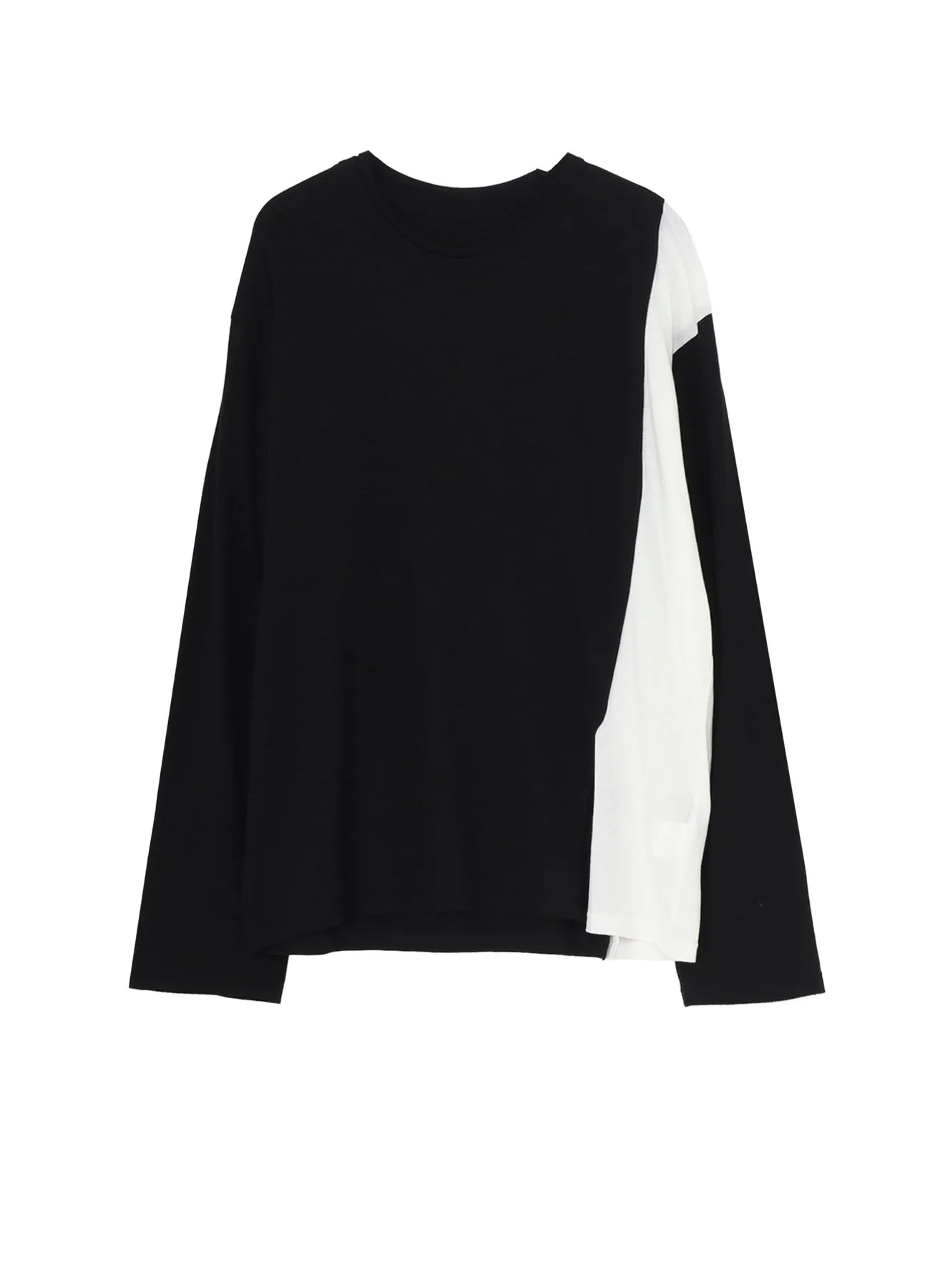 Anti Static Treatment Fitted Silhouette C/MOJERSEY COMBINATION  MIX BLOCK LONG SLEEVED T-SHIRT