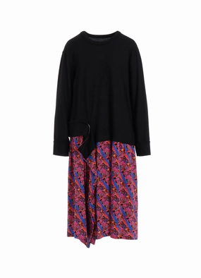 Ground Y ?? ??MONONOKE The Movie??  Collaborate Collection TENBIN PATTERN RAYON DOCKING DRESS Floral-Pattern Perfect For Any Occasion