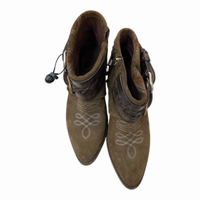 Boots Ankle Heels By HTC HOLLYWOOD TRADING CO In Brown, Size:6.5 Dad Mode Classic Comfort