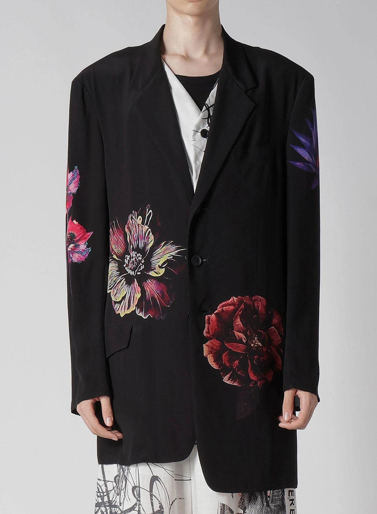 FLOWER PRINT JACKET Quick Zip Go Anywhere