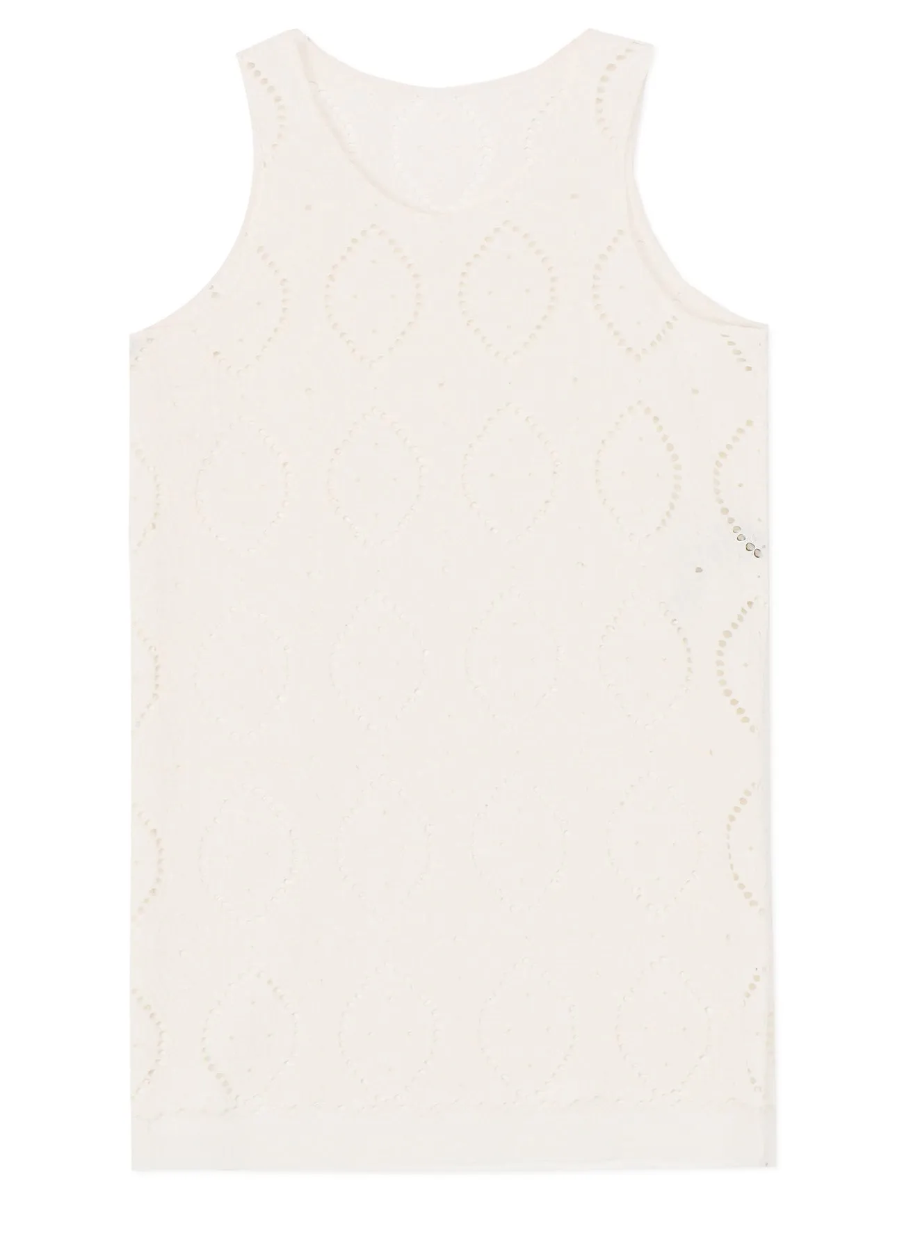 Smooth Stitch Pattern Abrasion Resistant Edges LACE SLEEVELES BLOUSE