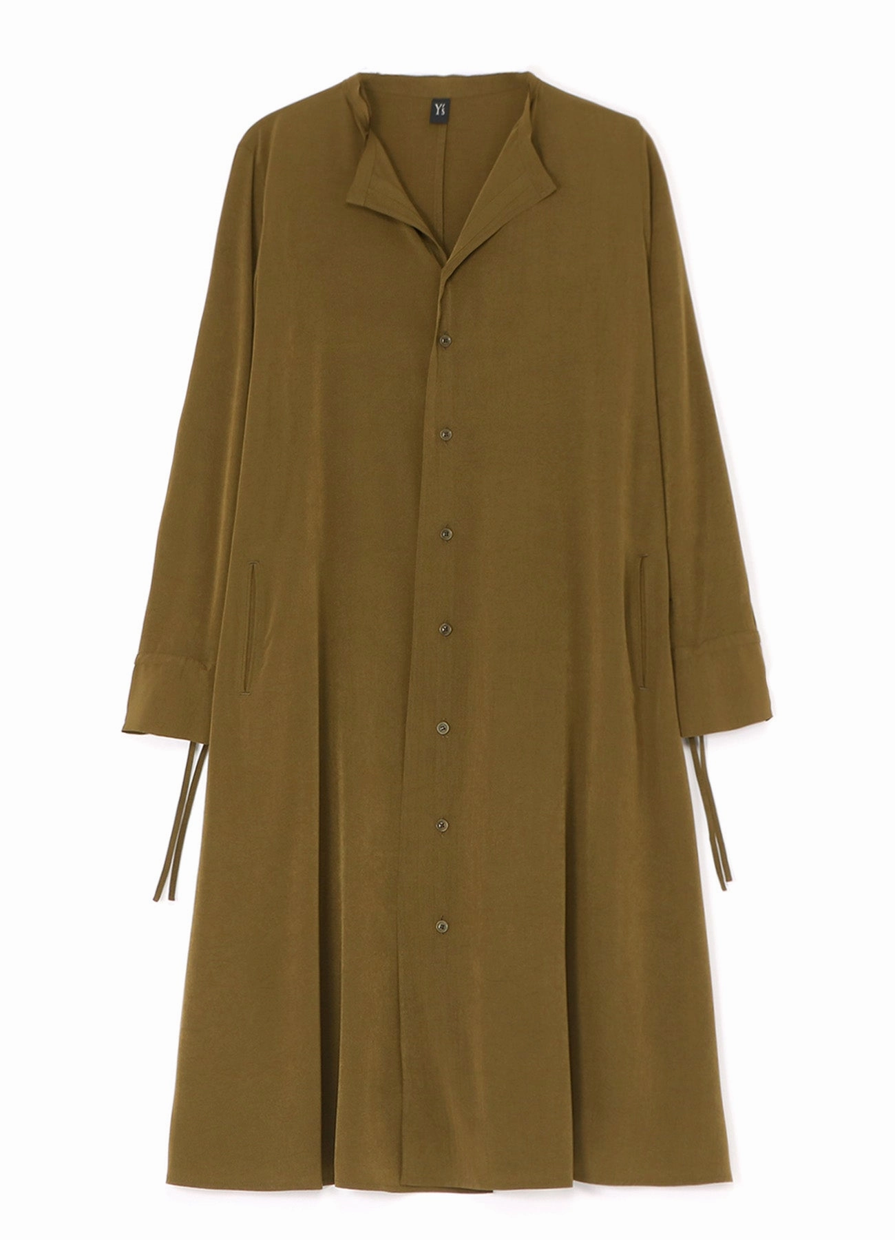 Versatile Piece Raglan-Sleeve COLLARLESS A-LINE DRESS