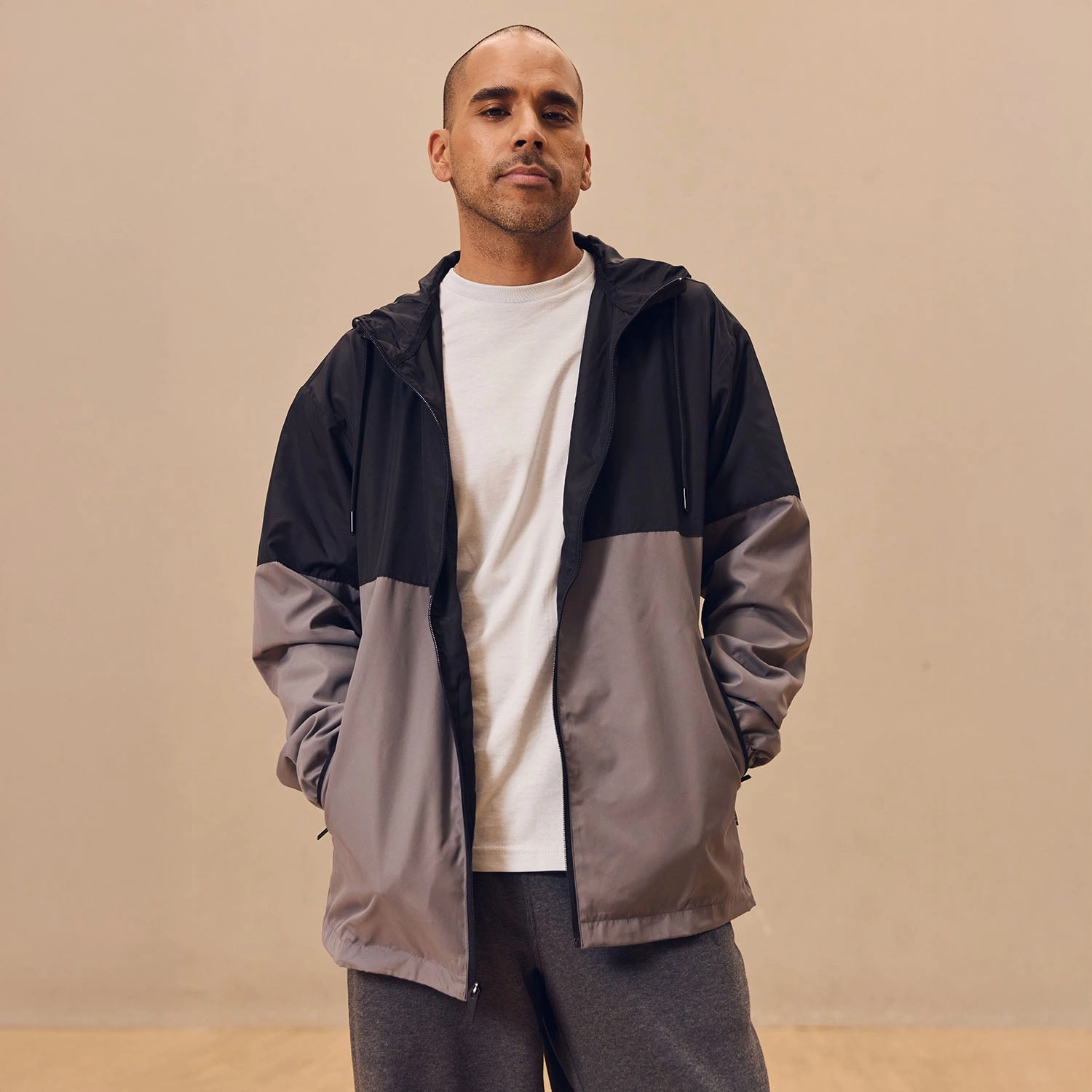 Colorblock Windbreaker - Mens Windproof Fit