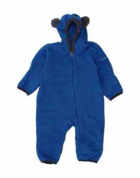 COLUMBIA Baby Boys Fleece Hooded Playsuit 6-9 Months  Blue Polyester Hot Singer