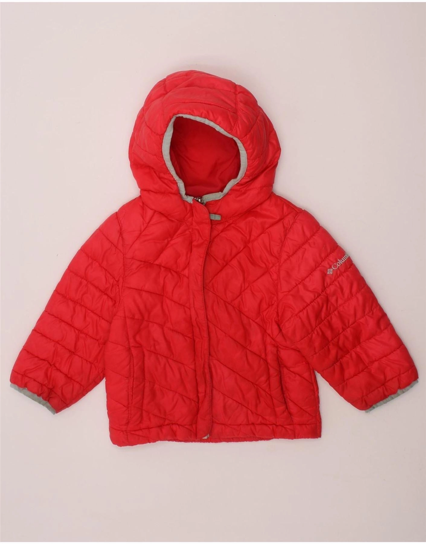 COLUMBIA Baby Girls Padded Jacket 18-24 Months Red Polyester SoftLining