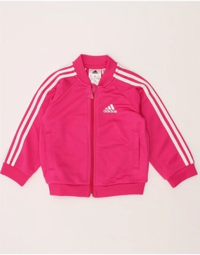 Tolerance rehearsal ADIDAS Baby Girls Tracksuit Top Jacket 9-12 Months Pink Polyester