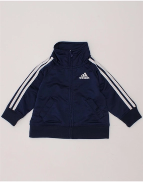 Pocket-square ADIDAS Baby Boys Graphic Tracksuit Top Jacket 3-6 Months Navy Blue