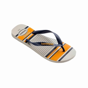 Men's Flip Flops Havaianas Top Nautical White Minimal Slide