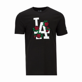 Dodgers Roses Tee - Mens Casual Everyday Trendy Comfort