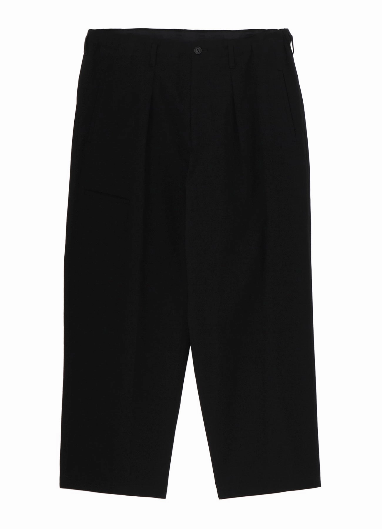 RIGHT LEG POCKET PANTS WITH COTTON LINEN UNEVEN YARN CANVAS Fashionable Waist Tailored Fit