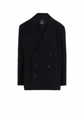 WOOL GABARDINE DOUBLE JACKET Mesh Backed Hood