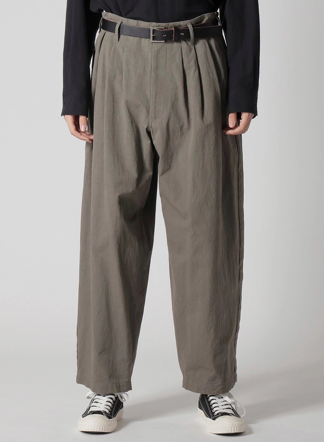 Rayon drape Timeless Comfort COTTON POPLIN PANTS WITH SIDE TAPE DETAIL