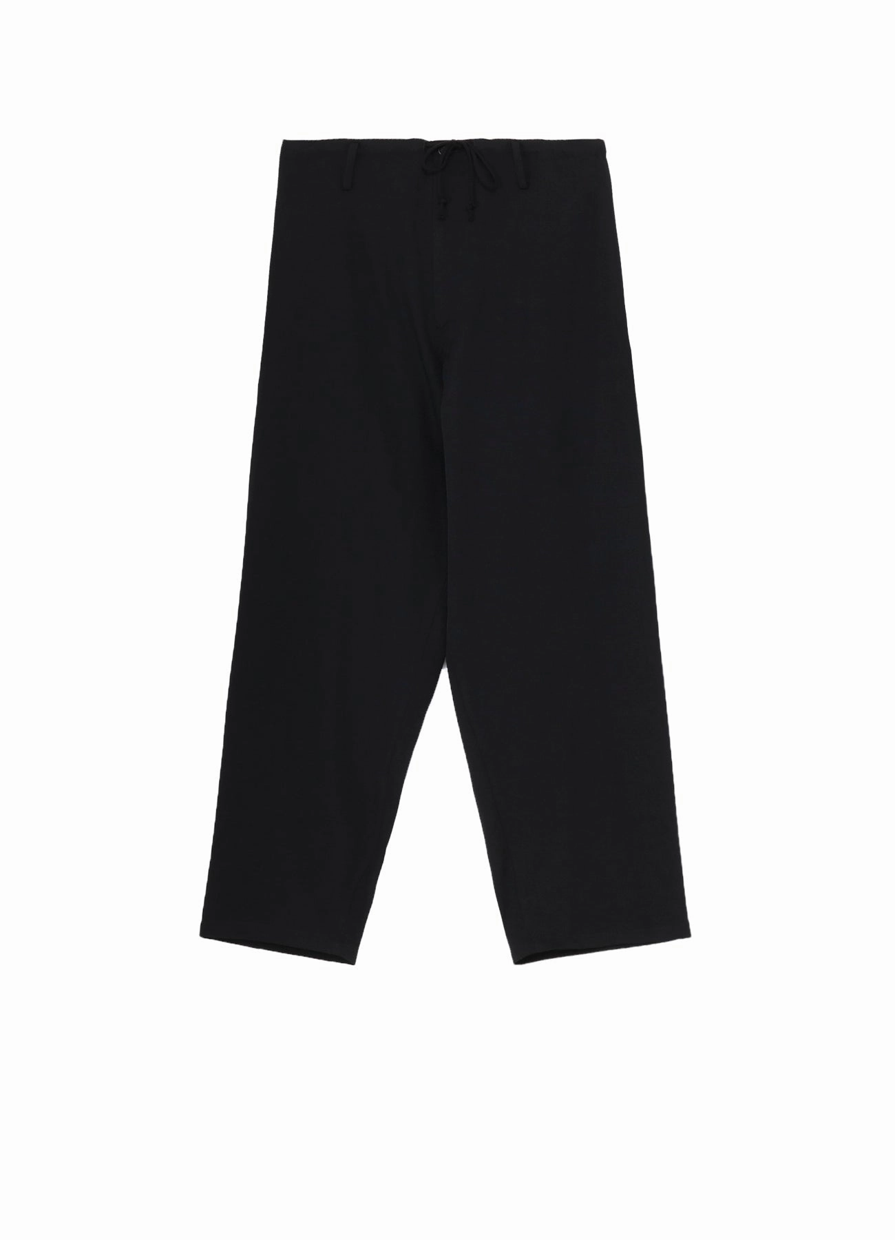 Street Inspired Frayed hem WOOL GABARDINE WIDE STRING PANTS