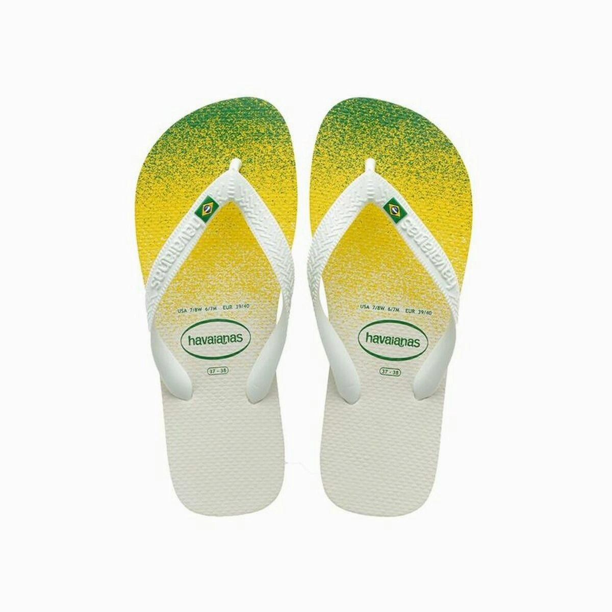 Men's Flip Flops Havaianas Brasil Fresh Yellow synthetic leather