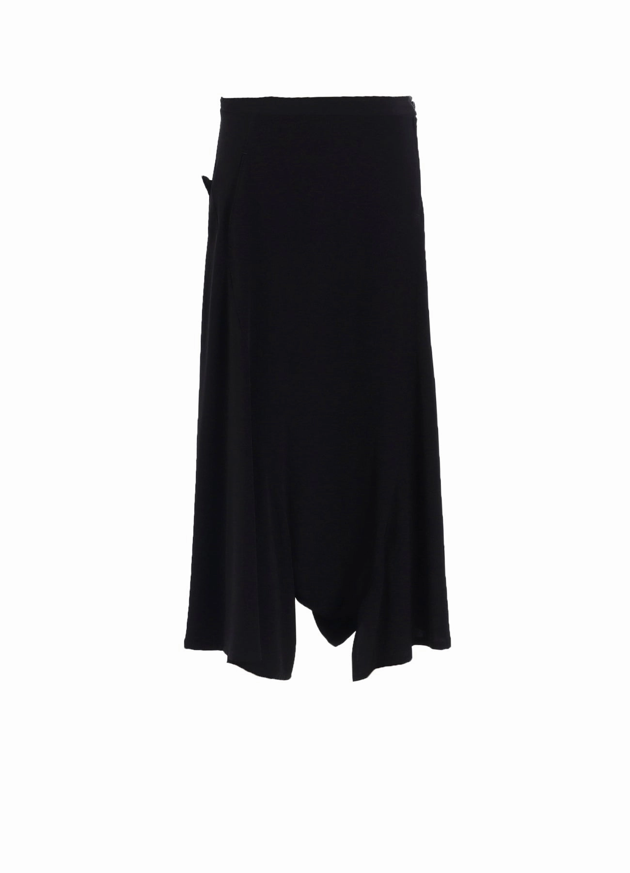 TA/PE CREPE DE CHINE ASYMMETRIC FLARE PANTS Ultimate Comfort Flat waistband