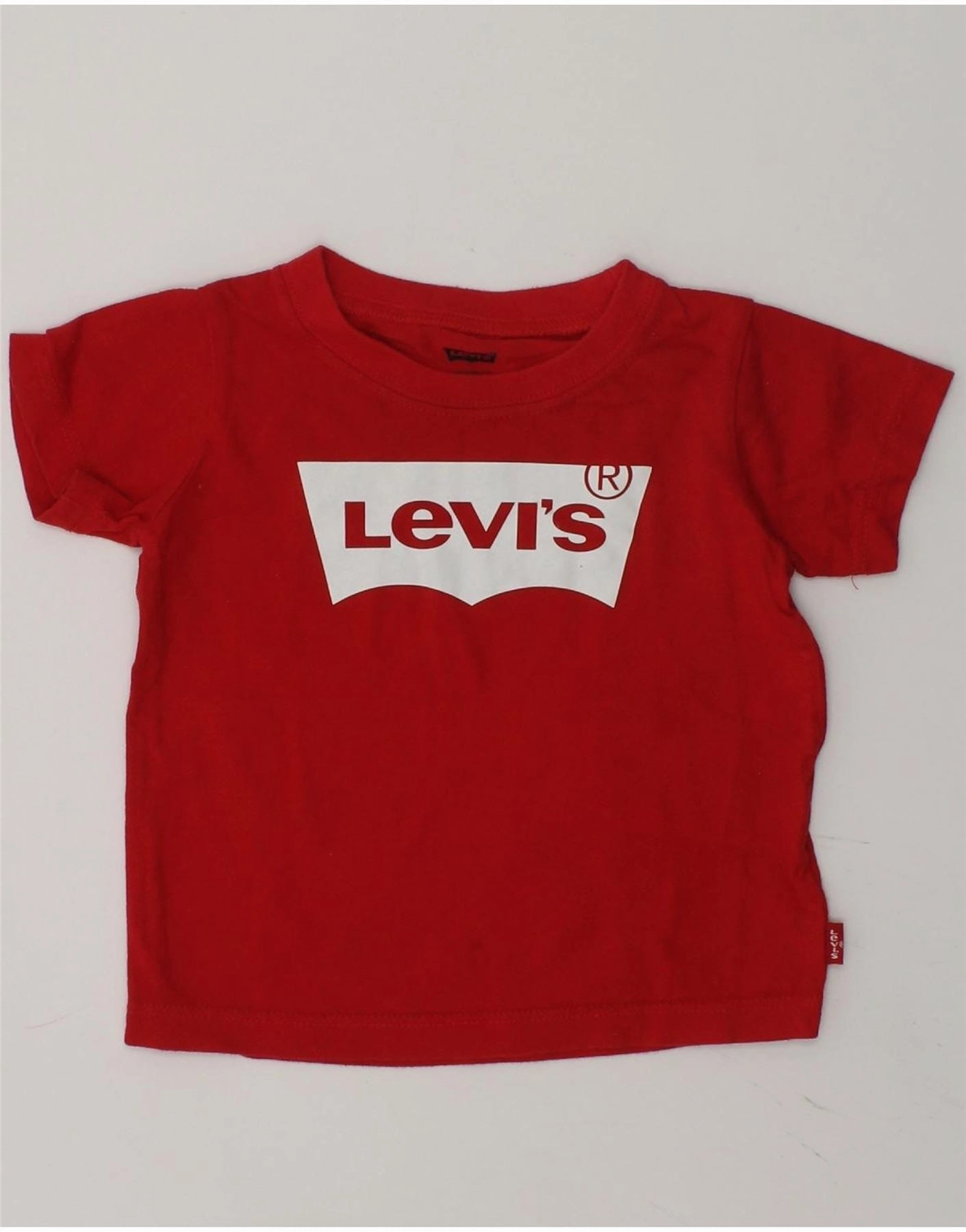 Unstructured Shoulder LEVI'S Baby Boys Graphic T-Shirt Top 9-12 Months Red Cotton