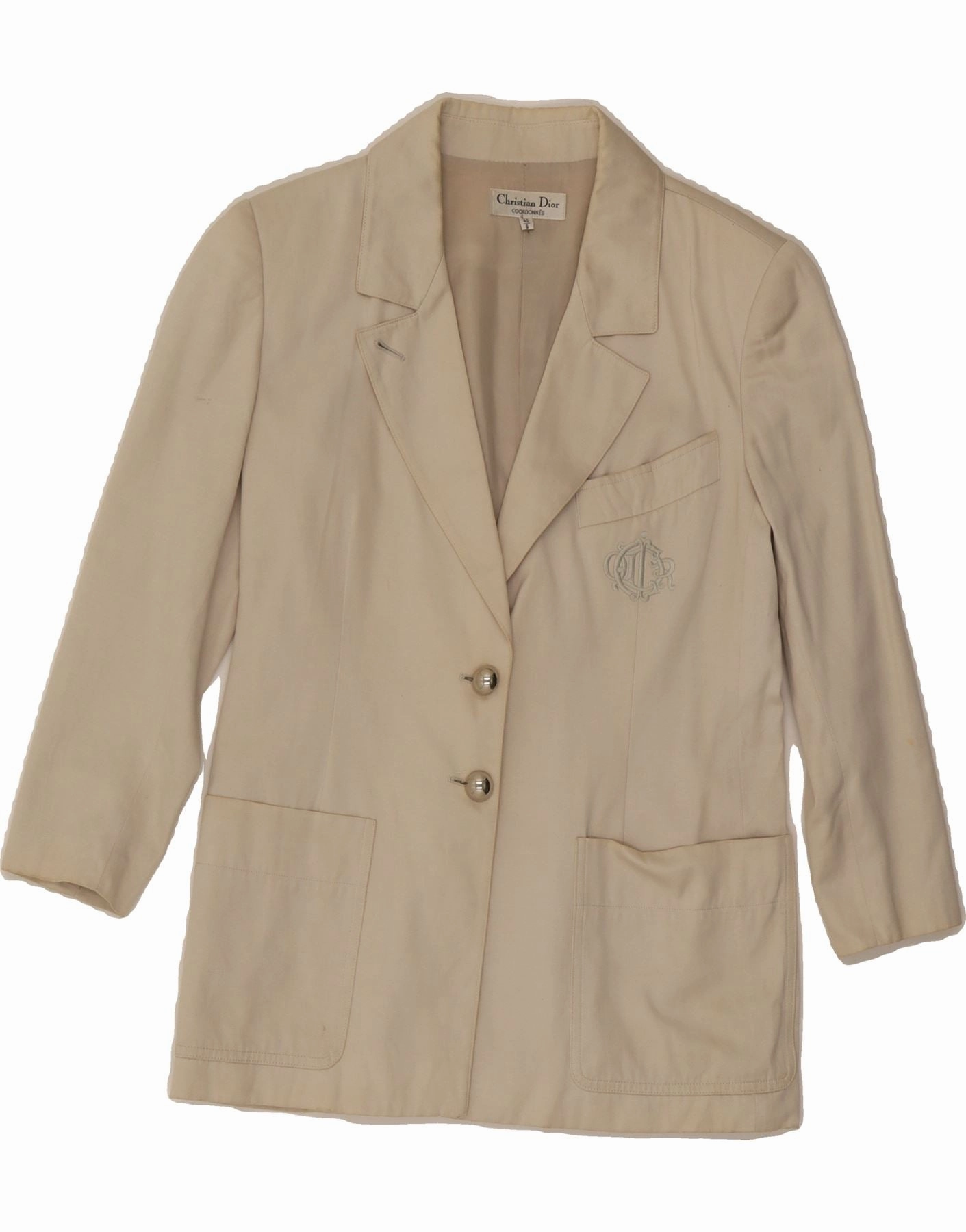 Contemporary Layer Chic Business CHRISTIAN DIOR Womens Blazer Jacket IT 40 Small Off White Designer