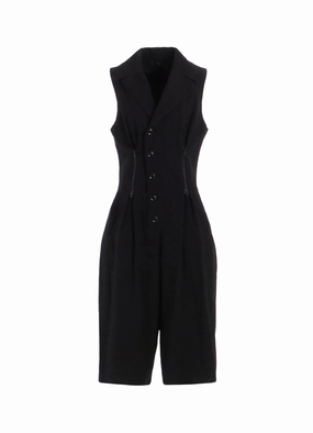 Chic Fit Comfortable fit-and-flare dress COTTON LINEN DUMP ZIP TUCKED JUMP SUIT