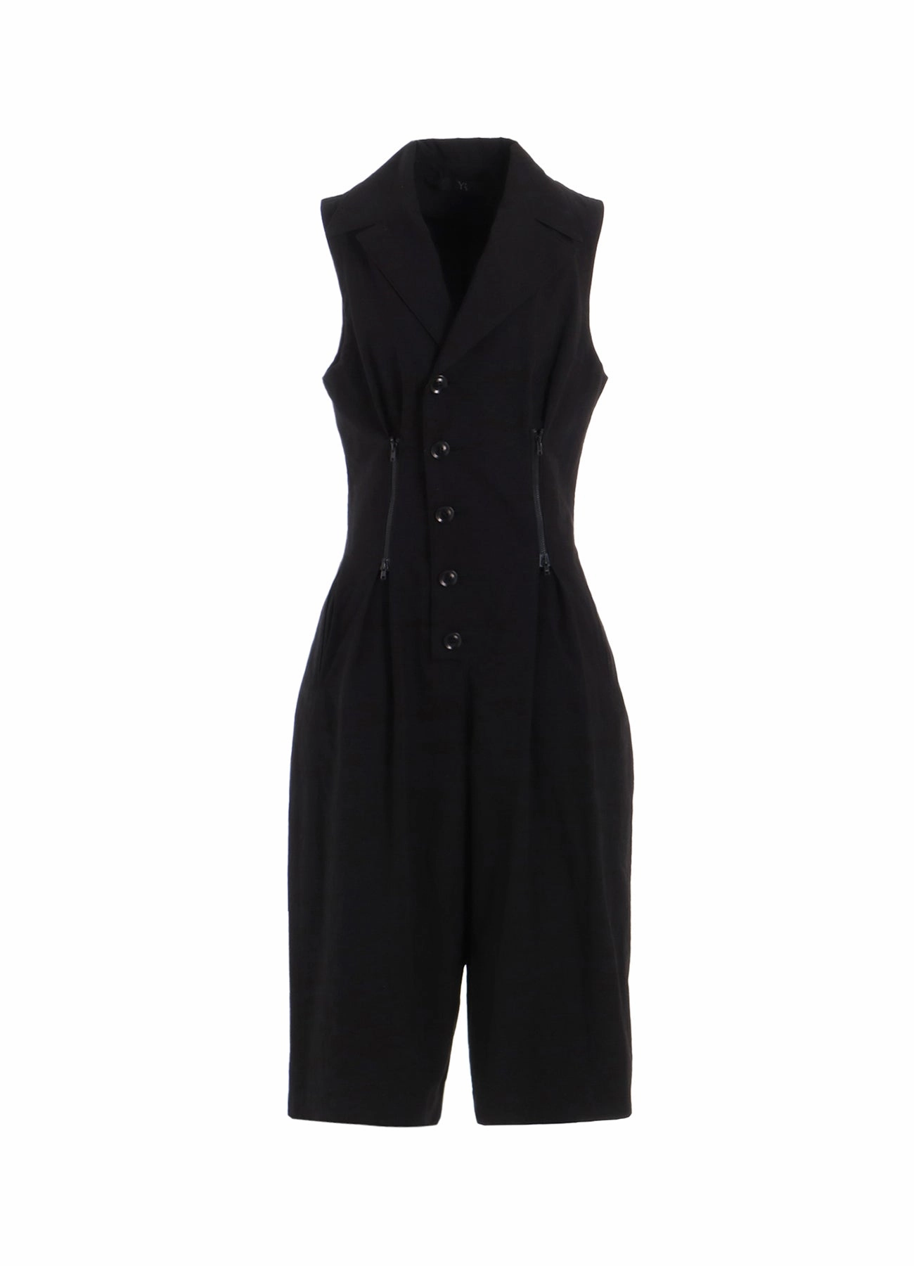 Chic Fit Comfortable fit-and-flare dress COTTON LINEN DUMP ZIP TUCKED JUMP SUIT