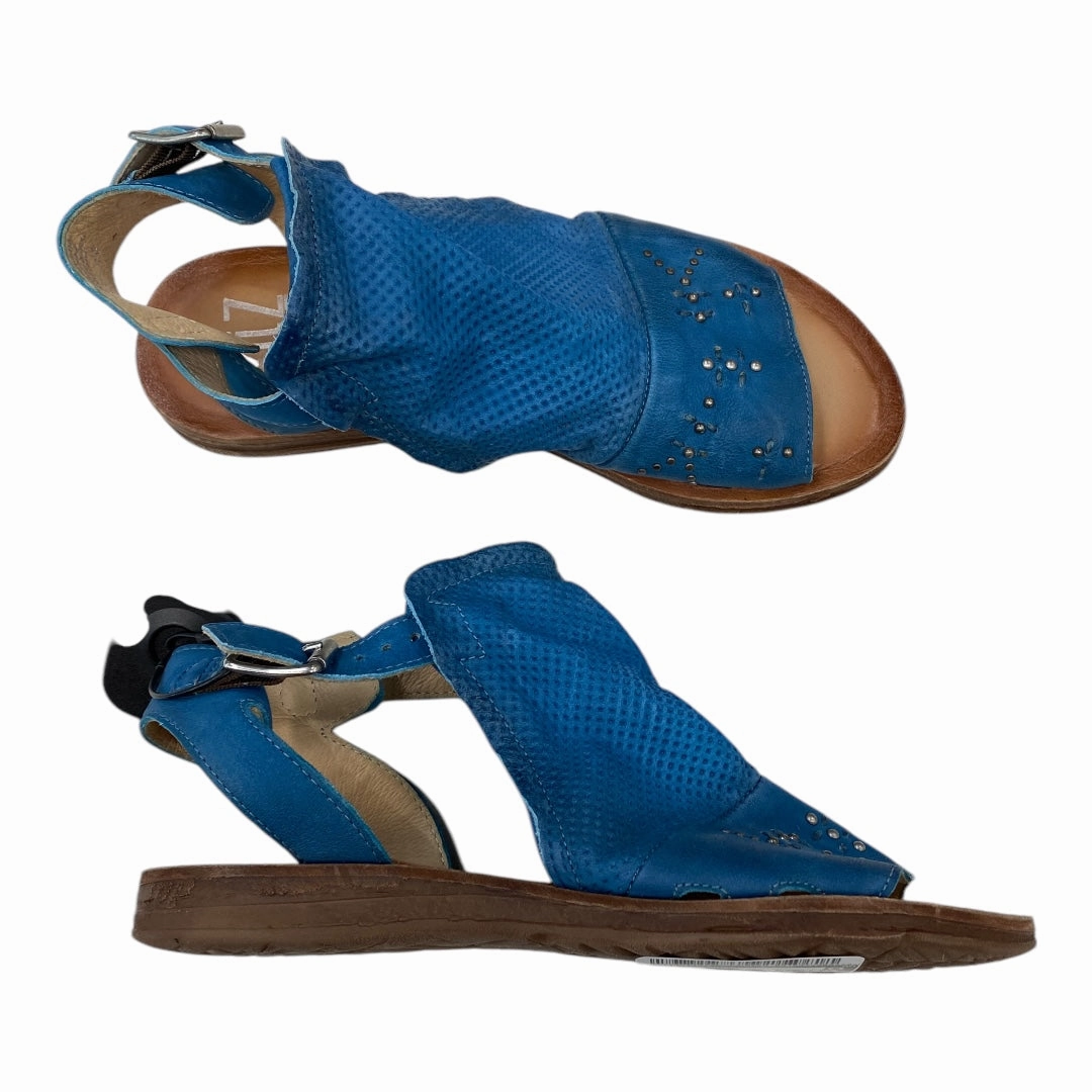 Sandals Flats By Miz Mooz In Blue, Size:7.5 Walk Flow