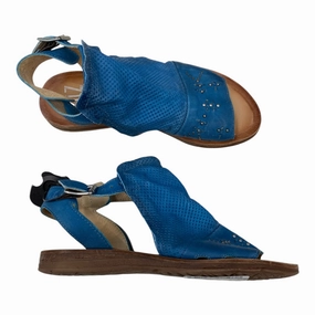 Sandals Flats By Miz Mooz In Blue, Size:7.5 Walk Flow