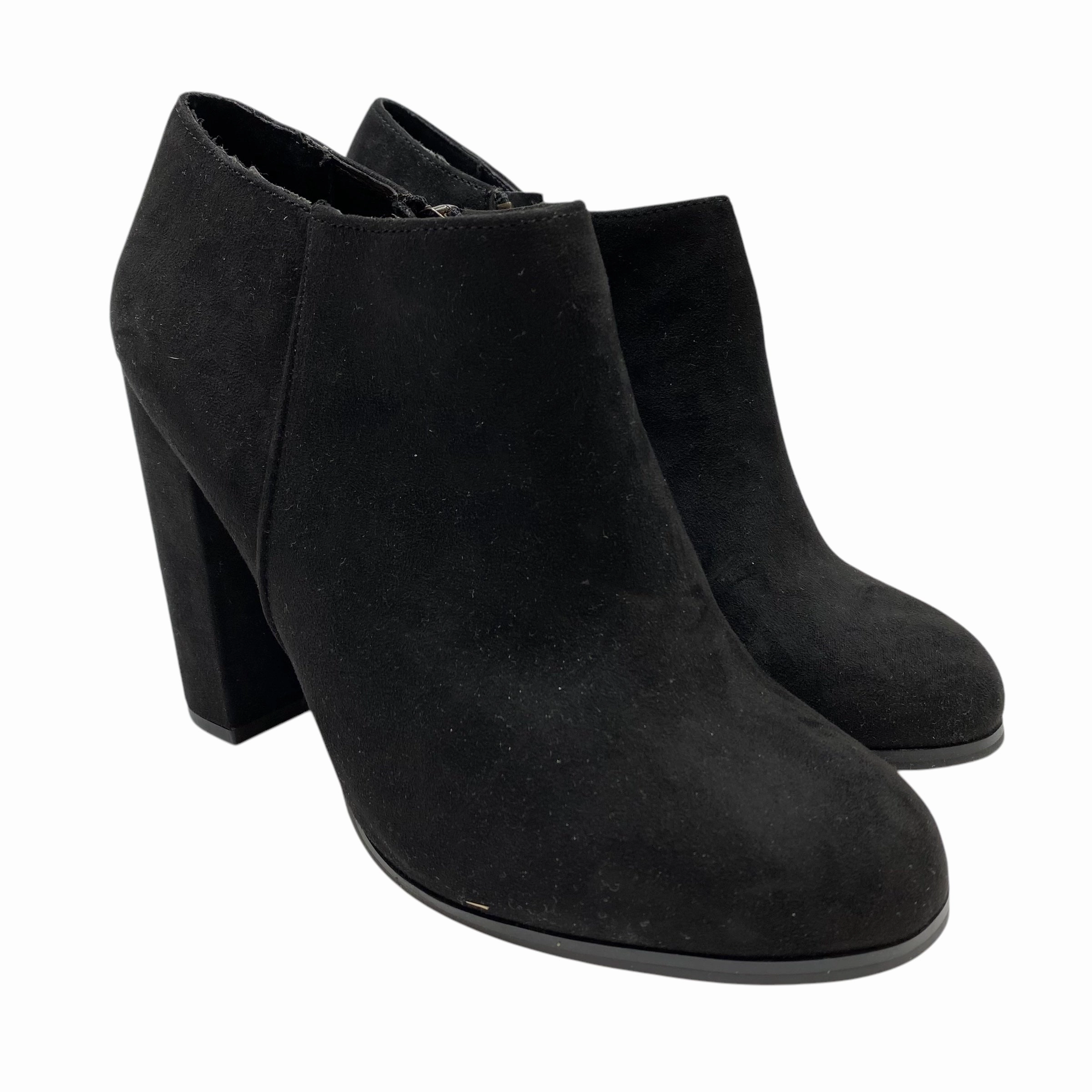 Boots Ankle Heels By Mix No 6 In Black, Size: 10 work use Molded Arch Contour