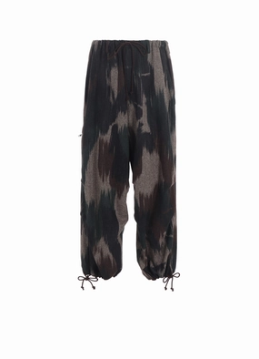 CAMOUFLAGE TWEED KNEE TUCK WIDE PANTS RipstopFabric Chill Ready