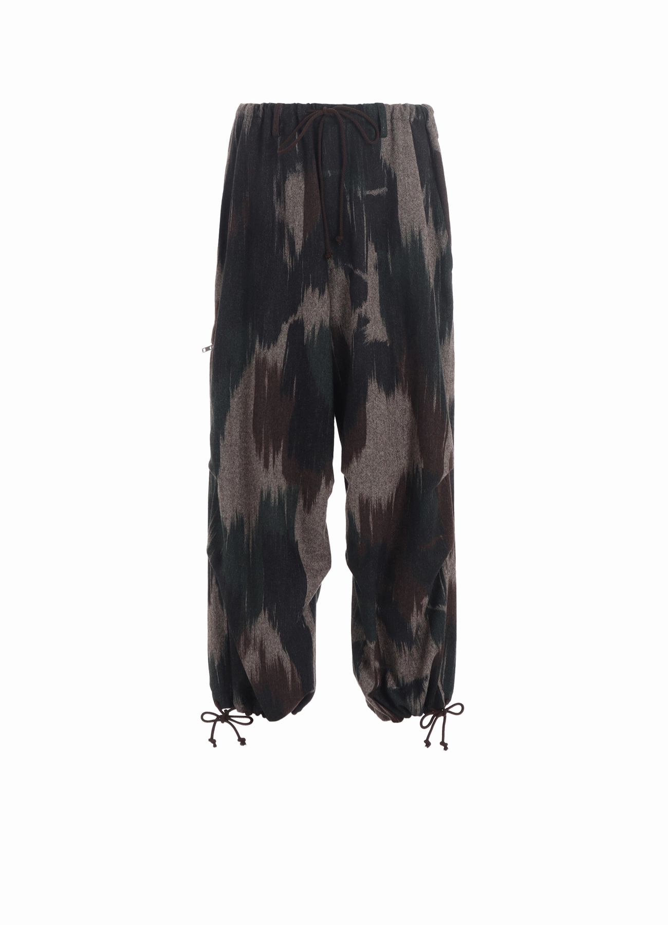 CAMOUFLAGE TWEED KNEE TUCK WIDE PANTS RipstopFabric Chill Ready