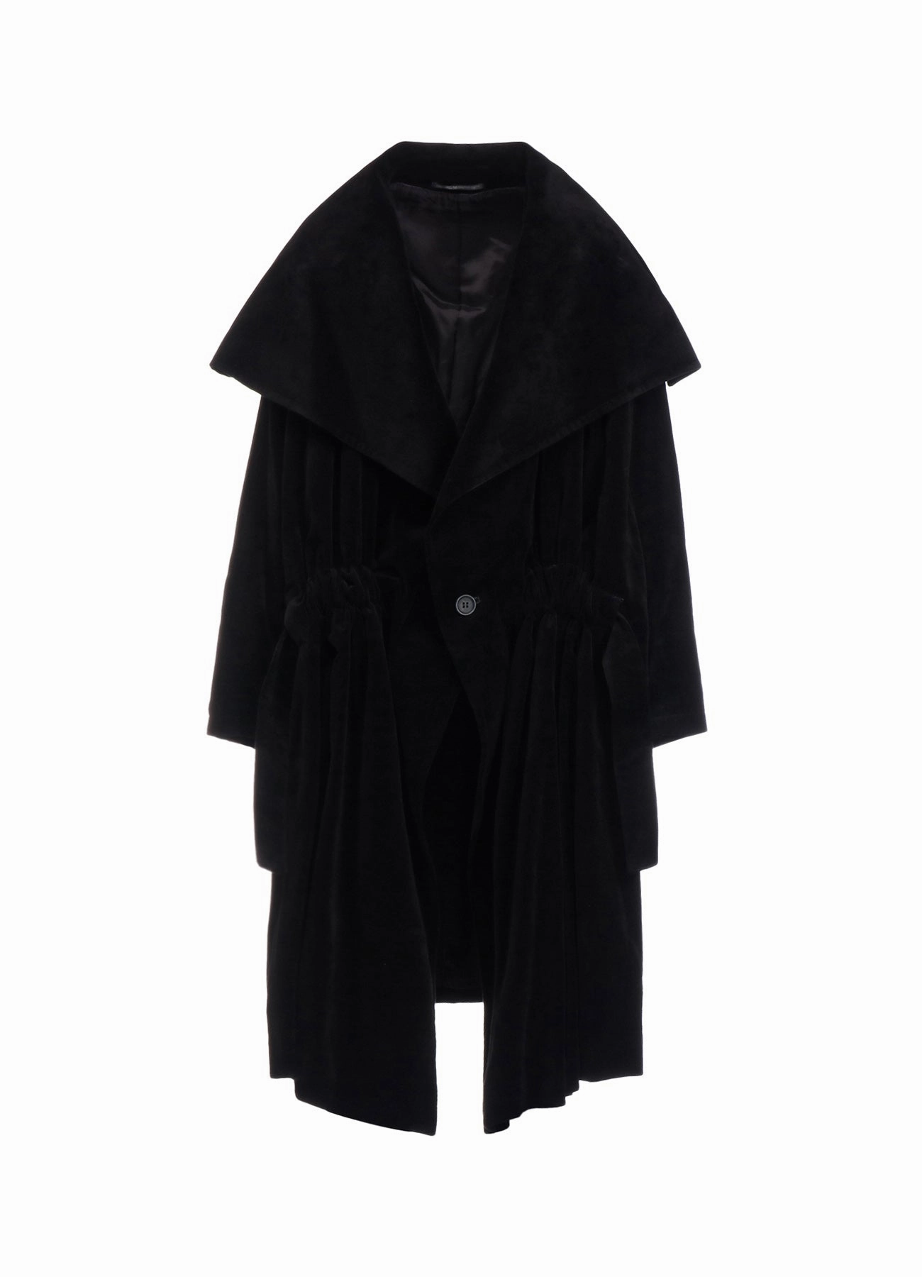 Everyday Look C/Ry VELVET FRONT GATHER DETAIL COAT