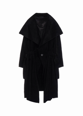 Everyday Look C/Ry VELVET FRONT GATHER DETAIL COAT