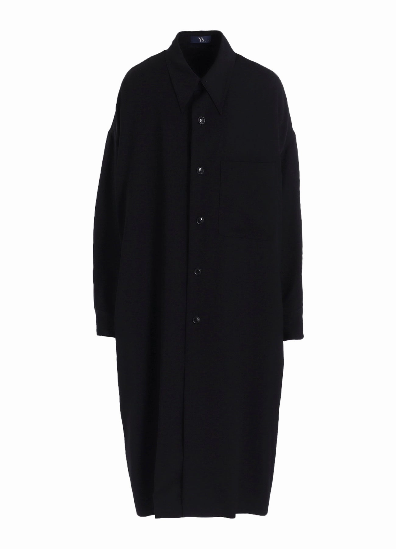 WOOL GABARDINE LONG COAT ReinforcedElasticHem