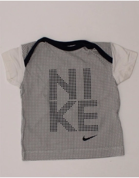 Slim Silhouette Casual Sophistication NIKE Baby Boys Graphic T-Shirt Top 3-6 Months White Spotted Cotton