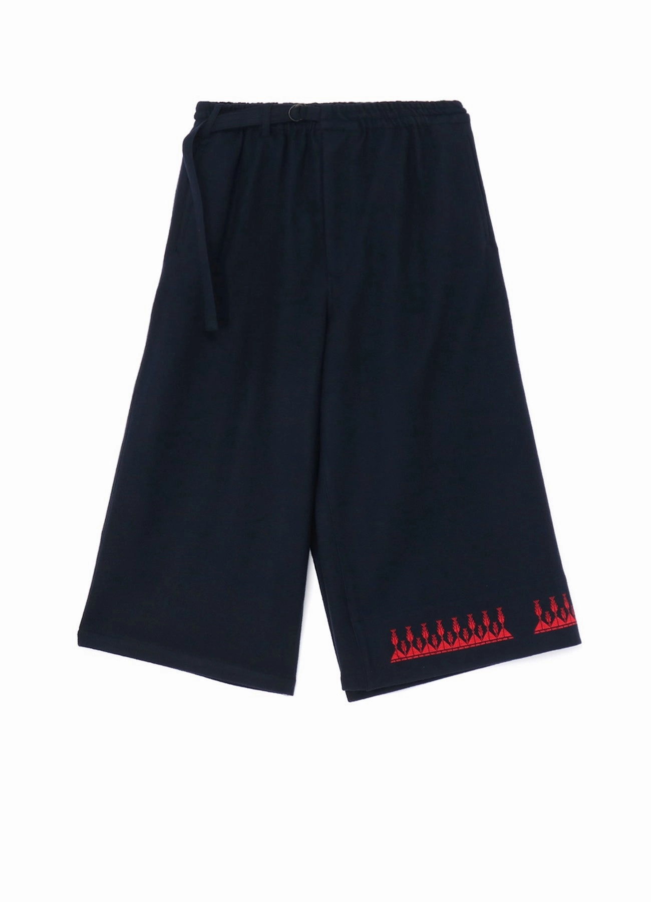 COMPRESSED JERSEY ETHNIC EMBROIDERED WRAP PANTS Cozy Feel Perfect Movement