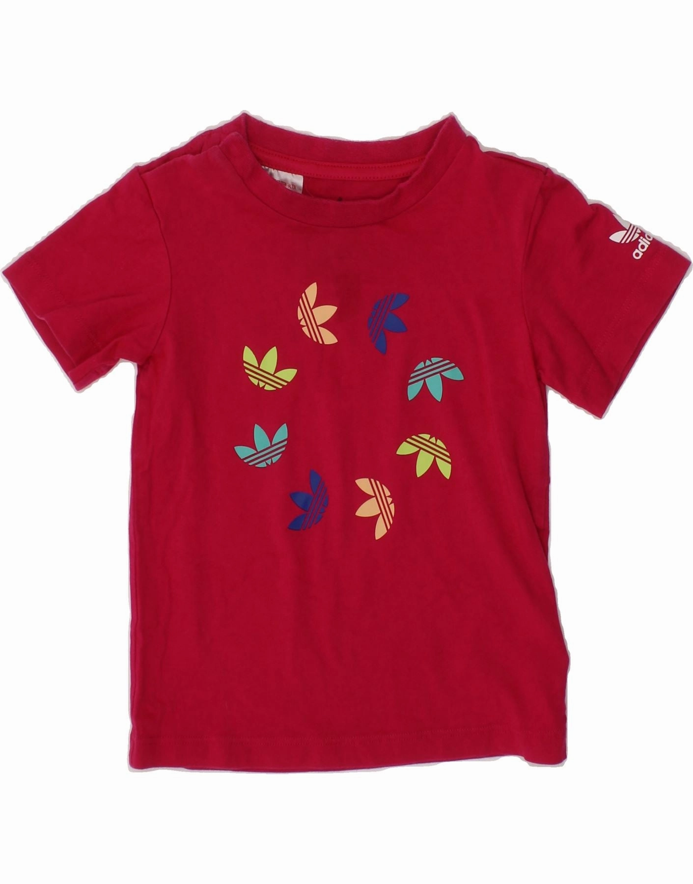 Everyday Essential ADIDAS Baby Girls Graphic T-Shirt Top 12-18 Months Pink Cotton