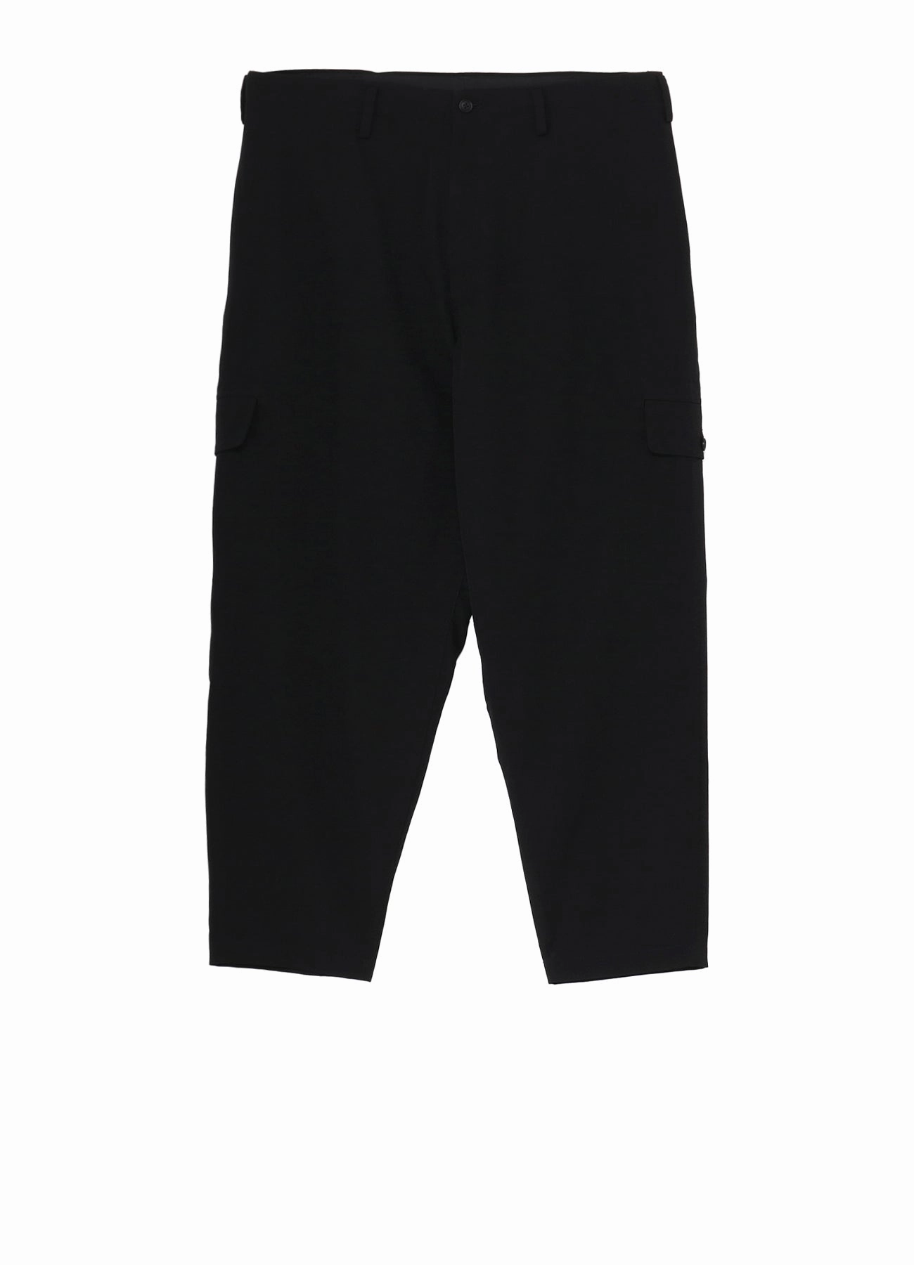 WOOL GABARDINE FLAP POCKET PANTS Loose cut Body Contour