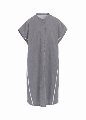 COTTON SEERSUCKER PLAID ONE PIECE Style Option Basic Warm