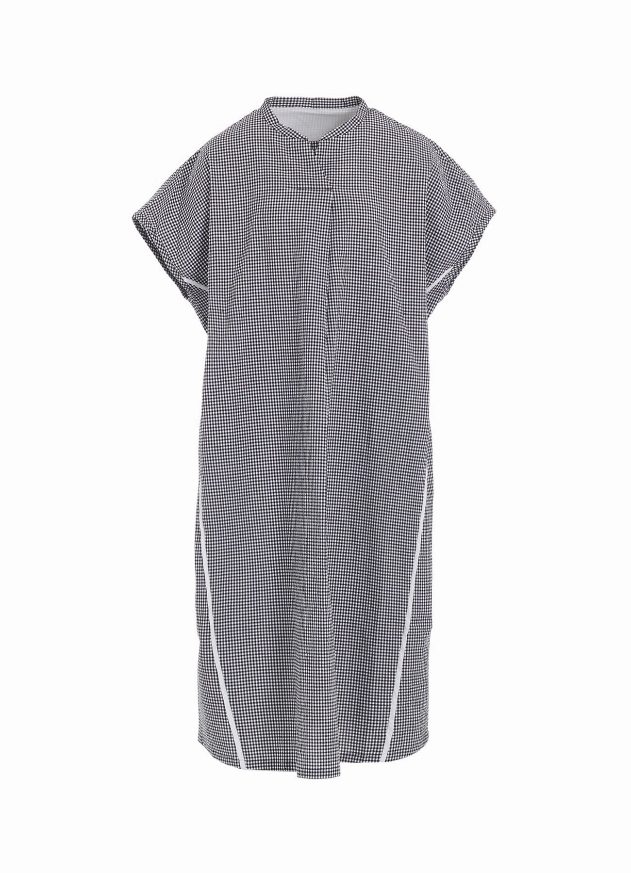 COTTON SEERSUCKER PLAID ONE PIECE Style Option Basic Warm