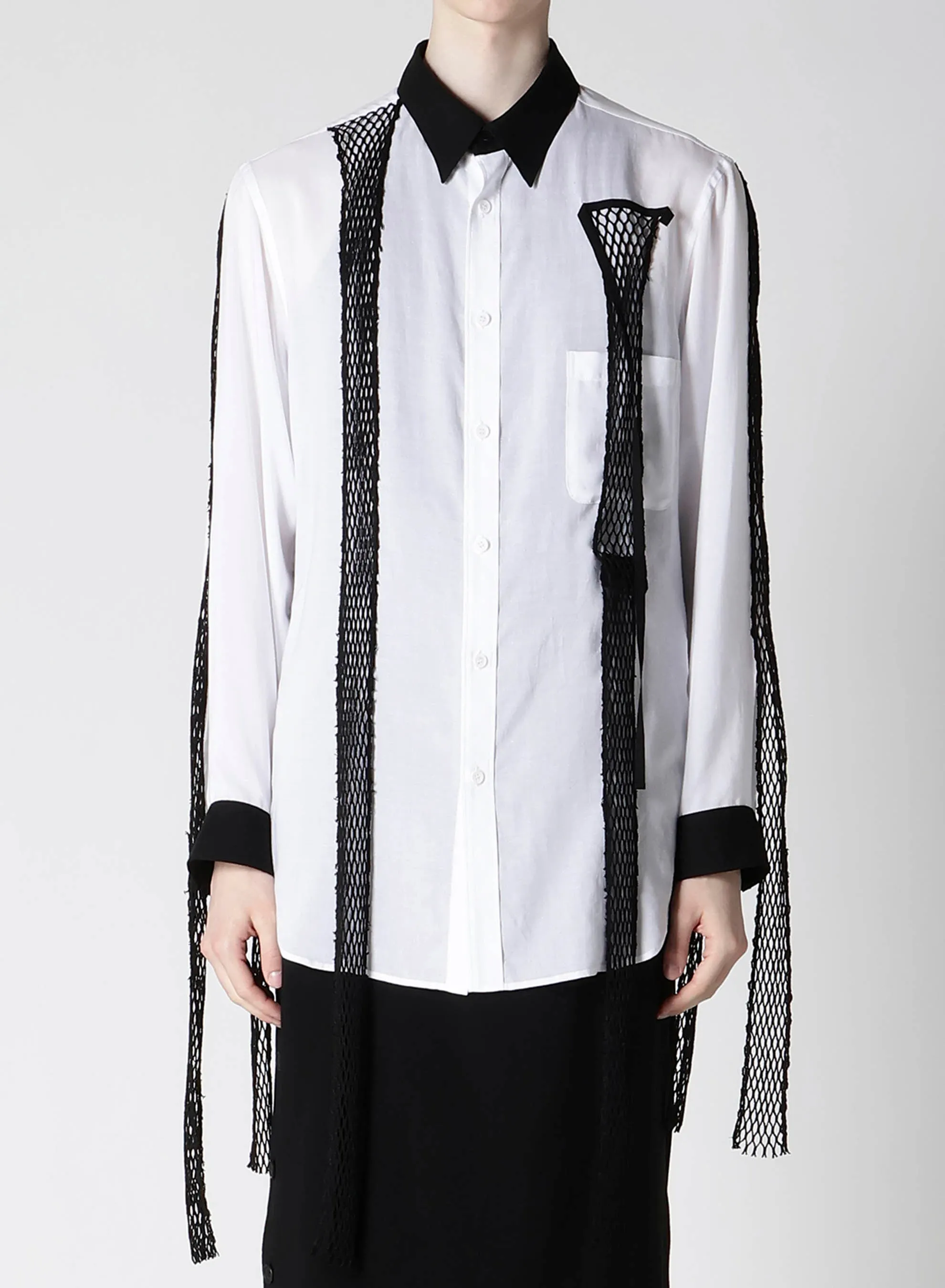 CELLULOSE LAWN BLACK MESH TP BLOUSE Networking Session