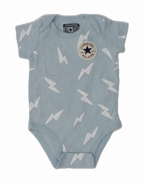 CONVERSE Baby Boys Bodysuit 3-6 Months Blue Spotted Cotton Loose Boy