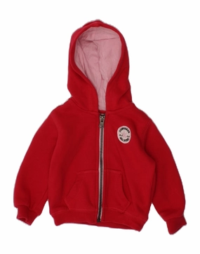quick dry CONVERSE Baby Girls Zip Hoodie Sweater 6-9 Months Pink Cotton