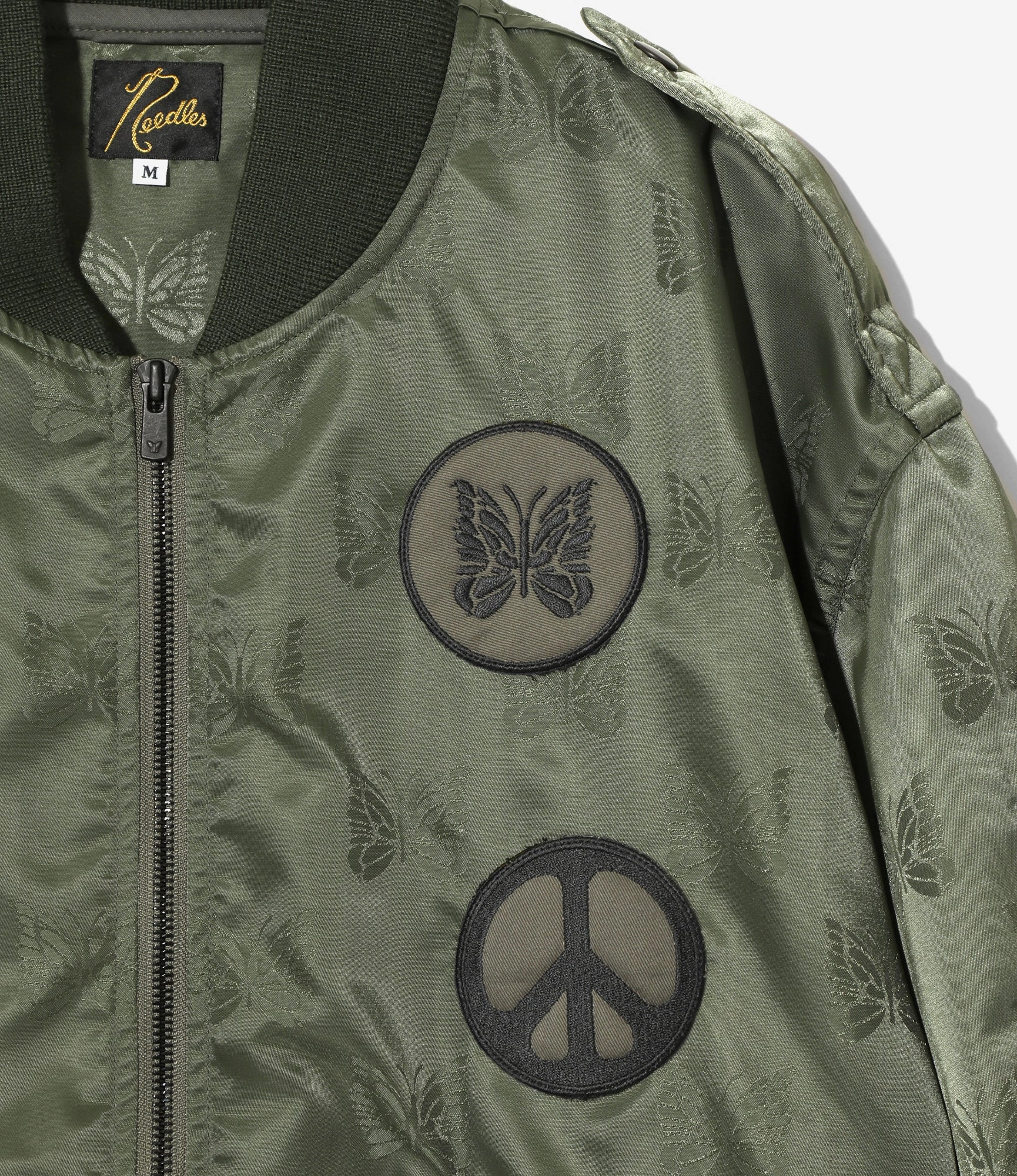 L2-B Jacket ?C Olive Papillon Jacquard Sateen Packable design