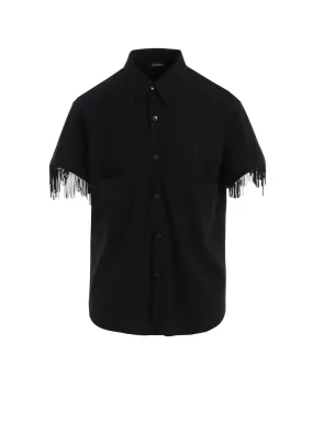 RAYON LAWN FRINGE BLOUSE Coffee Run
