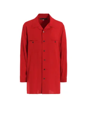 Work From Home RAYON LAWN SHIRT WITH OPEN COLLAR