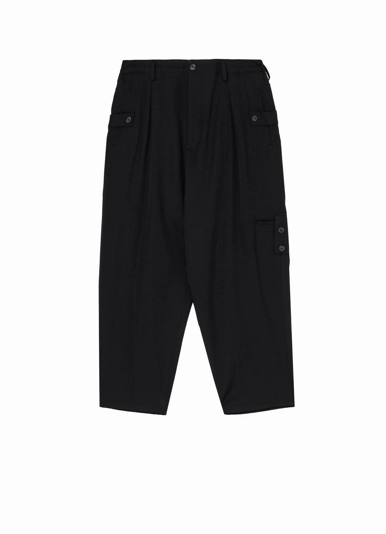 Versatile Look Non Restrictive WOOL GABARDINE TUCK TAB PANTS
