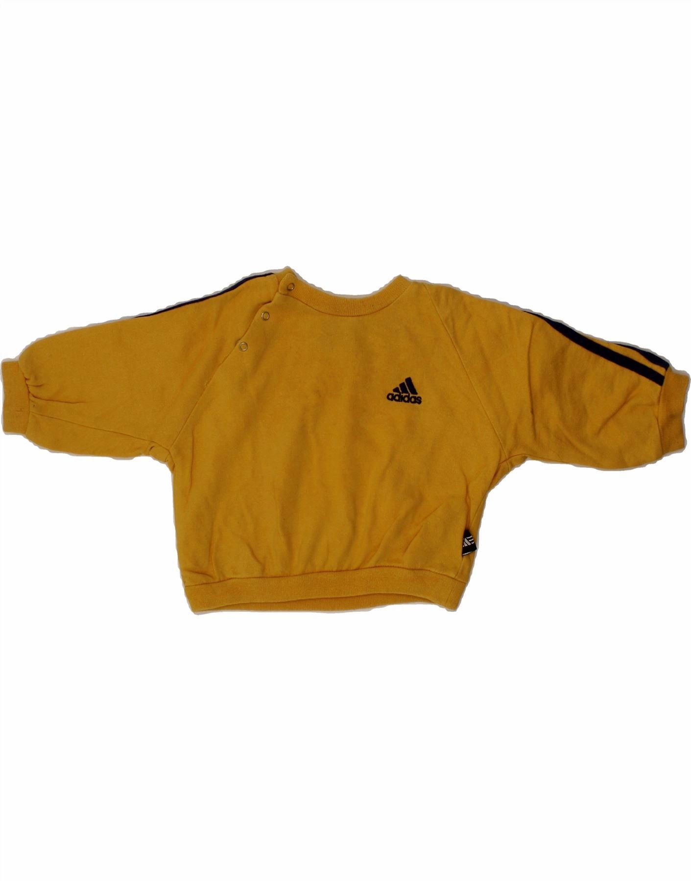 Luminous Thread Accents ADIDAS Baby Boys Sweatshirt Jumper 3-6 Months Yellow Cotton